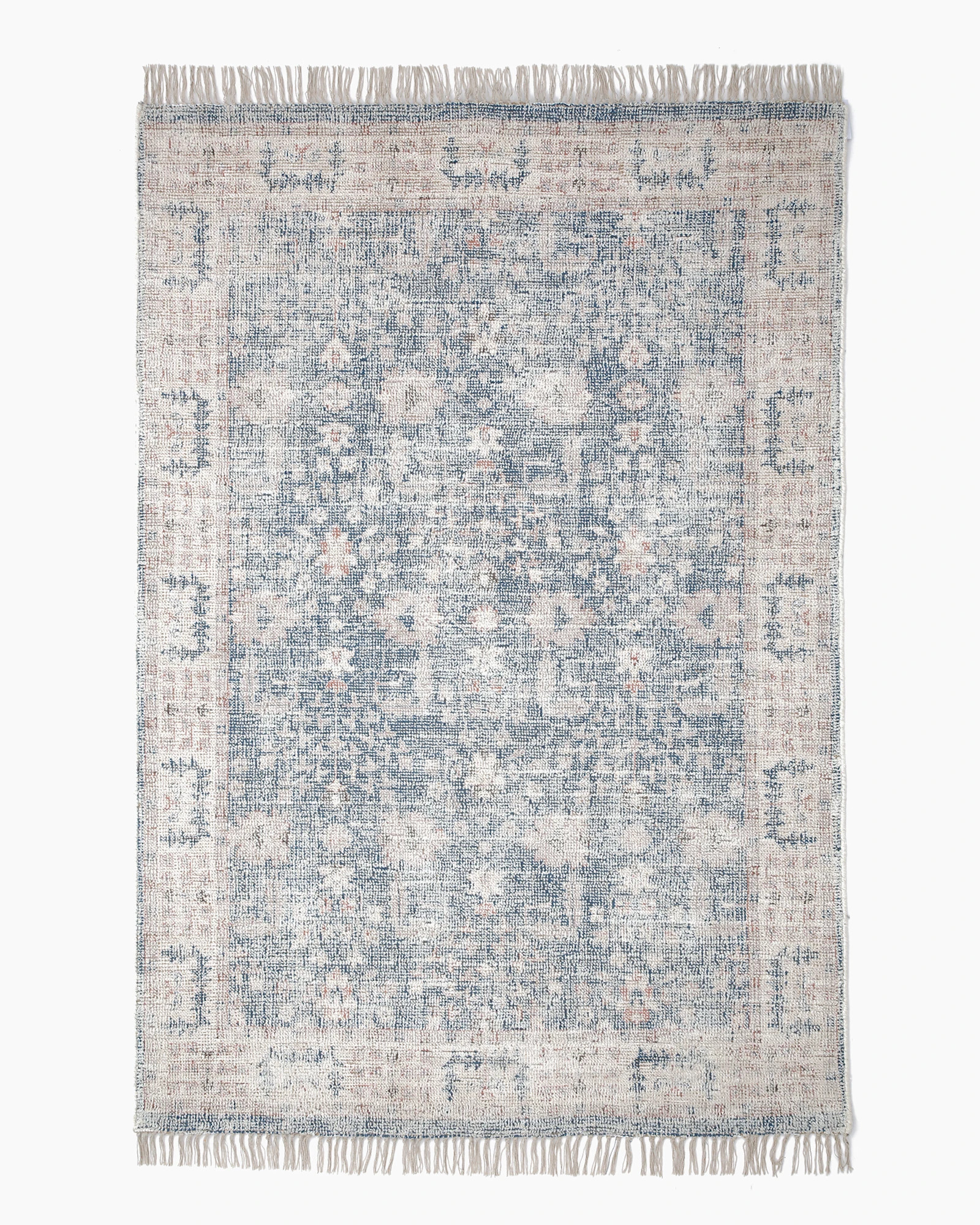 Nira Wool Flatweave Rug in Blue Multi | Quince