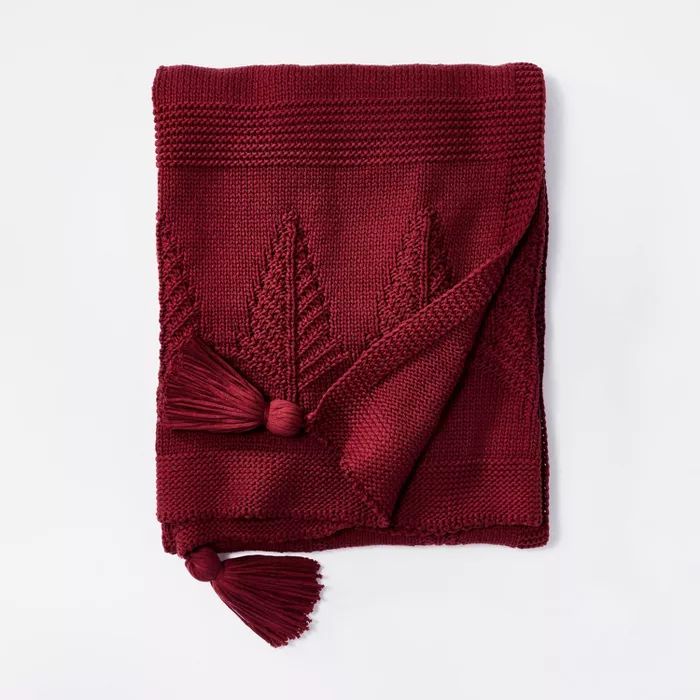 Knitted Tree Christmas Throw Blanket - Threshold™ designed with Studio McGee | Target