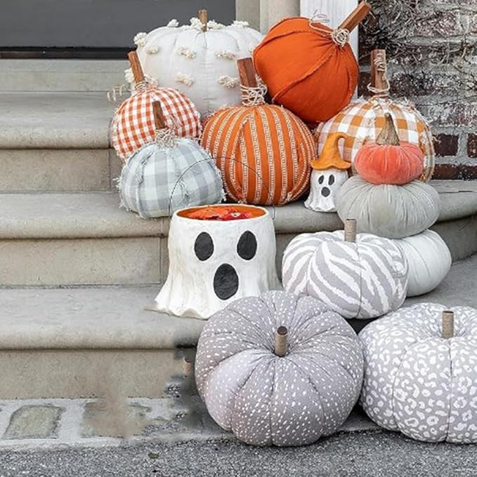 Halloween Ghost Treat Buckets,Halloween Ghost Bucket Vase,Paper Mache Halloween Treat Buckets,Cut... | Amazon (US)