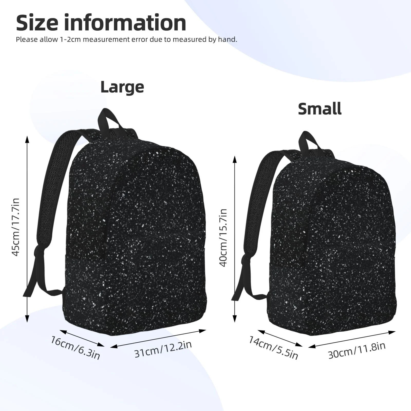 Sigee Black Glitter for Canvas Large Capacity Laptop Backpack for Men and Women, Travel Backpack | Walmart (US)