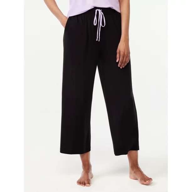 Joyspun Women's Cropped Knit Sleep Pants, Sizes S to 3X - Walmart.com | Walmart (US)
