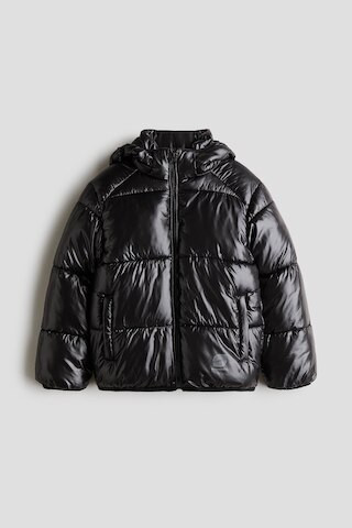 H & M - Shiny puffer jacket - Black | H&M (UK, MY, IN, SG, PH, TW, HK)