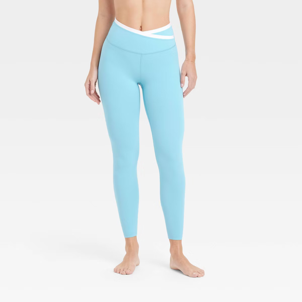 Women's Everyday Soft High-Rise Piped V-Waistband 7/8 Leggings - All In Motion™ | Target