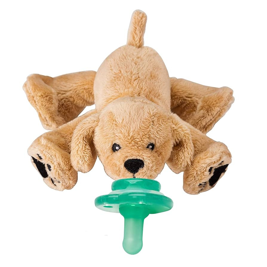 Nookums Paci-Plushies Buddies - Retriever Pacifier Holder - Adapts to Name Brand Pacifiers, Suita... | Amazon (US)