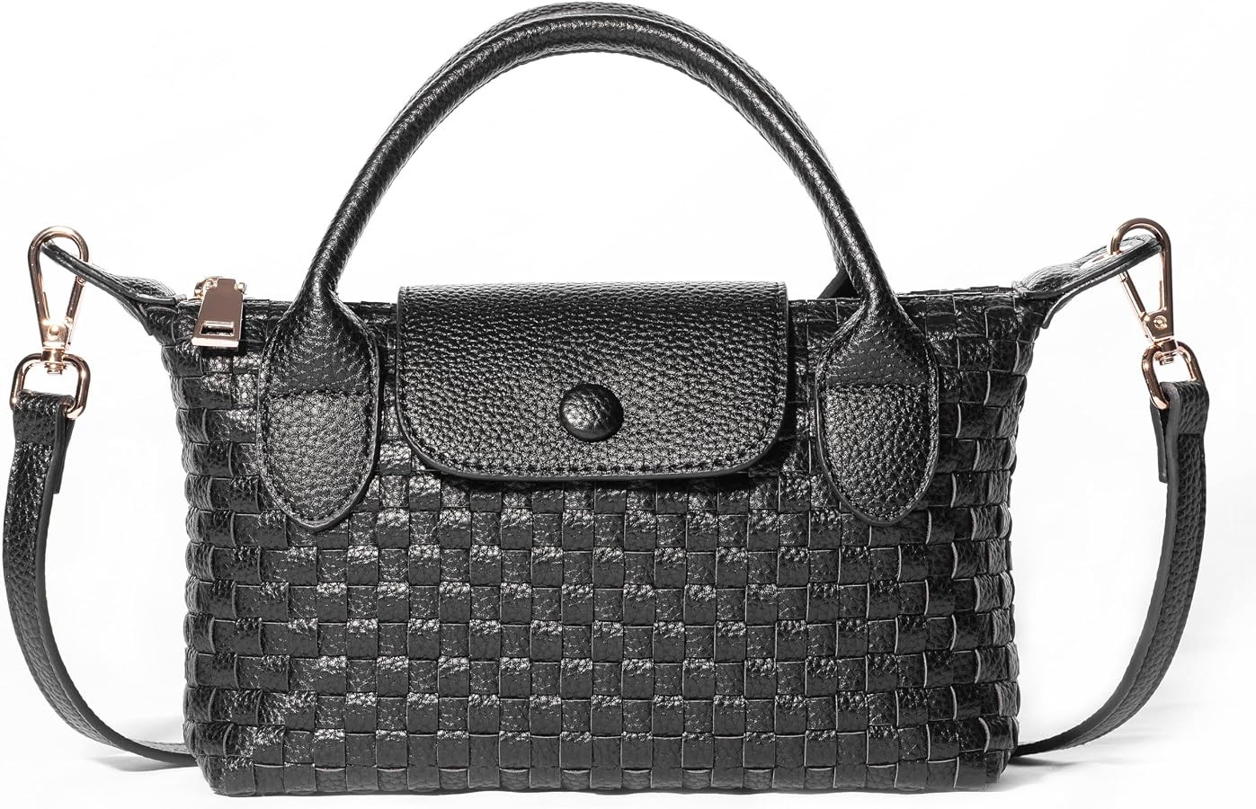 Small Woven Crossbody Bags for Women - Vegan Leather Mini Shoulder Purse & Cute Handbag - Y2K Dum... | Amazon (US)