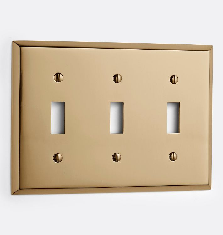 Lewis Triple Toggle Switchplate | Rejuvenation