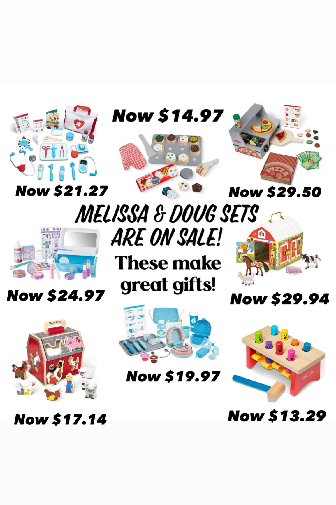 Melissa & Doug sets are on sale for amazing prices! These make great gifts! 

#LTKHoliday #LTKGiftGuide #LTKKids