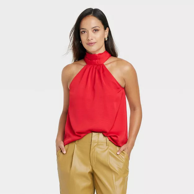 Women's Satin Halter Top - A New Day™ | Target