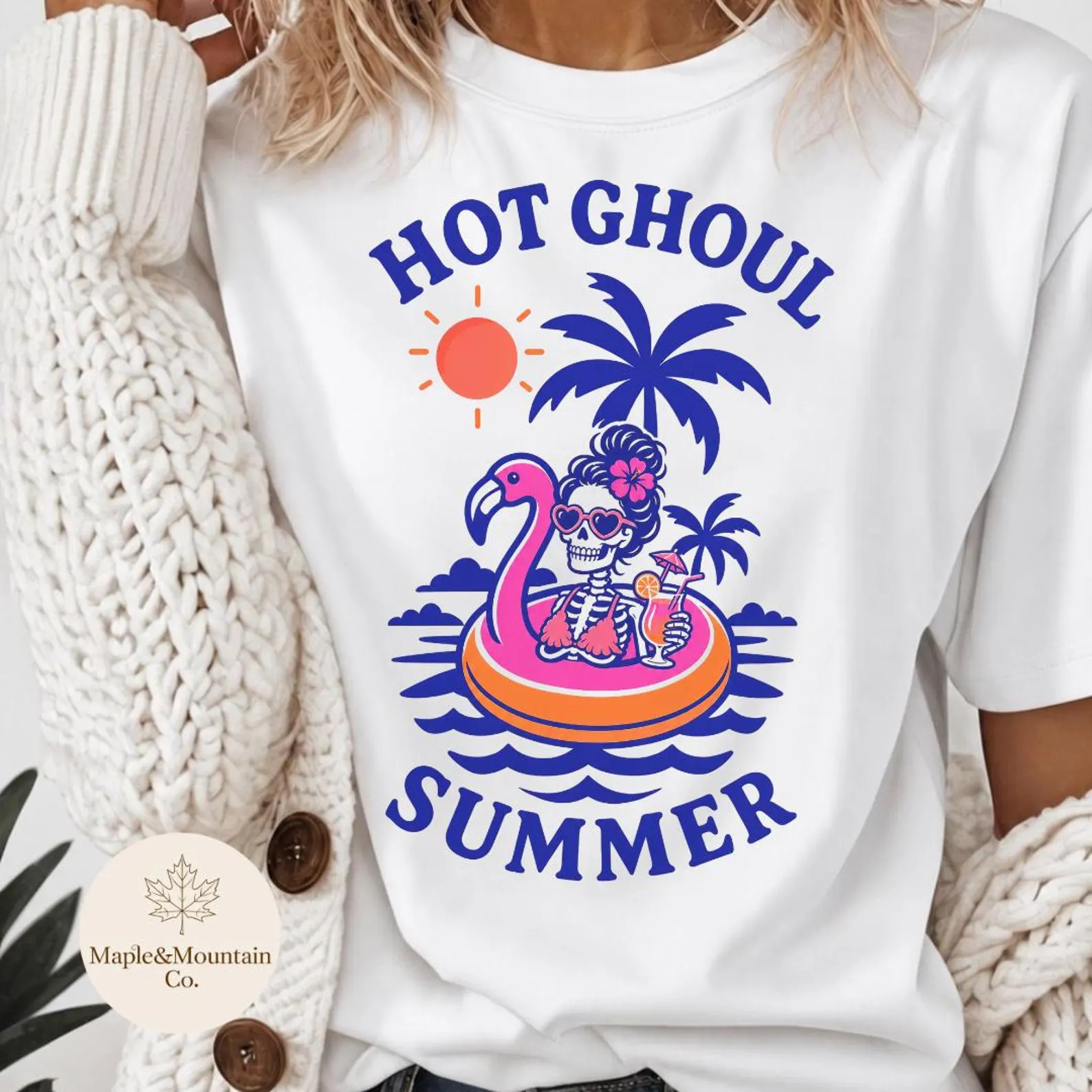 Hot Ghoul Summerween Shirt, Summer Skeleton Shirt, Summer Halloween Shirt, Beach Shirt, Coastal S... | Etsy (Global)