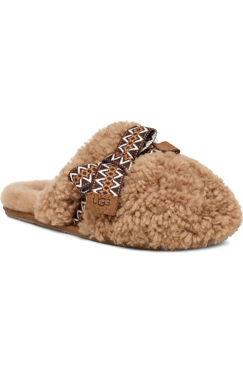 UGG® Maxi Curly Genuine Shearling Scuff Slipper (Women) | Nordstrom | Nordstrom