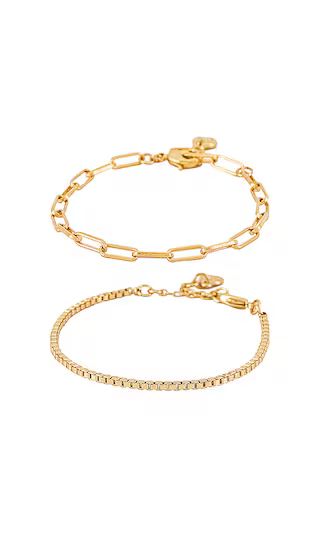 Ainsley Bracelet Set in Gold | Revolve Clothing (Global)