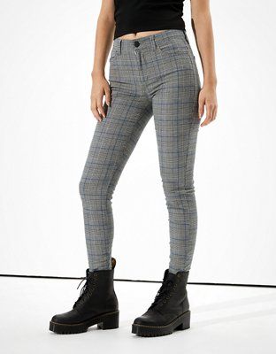 AE High-Waisted Plaid Jegging | American Eagle Outfitters (US & CA)