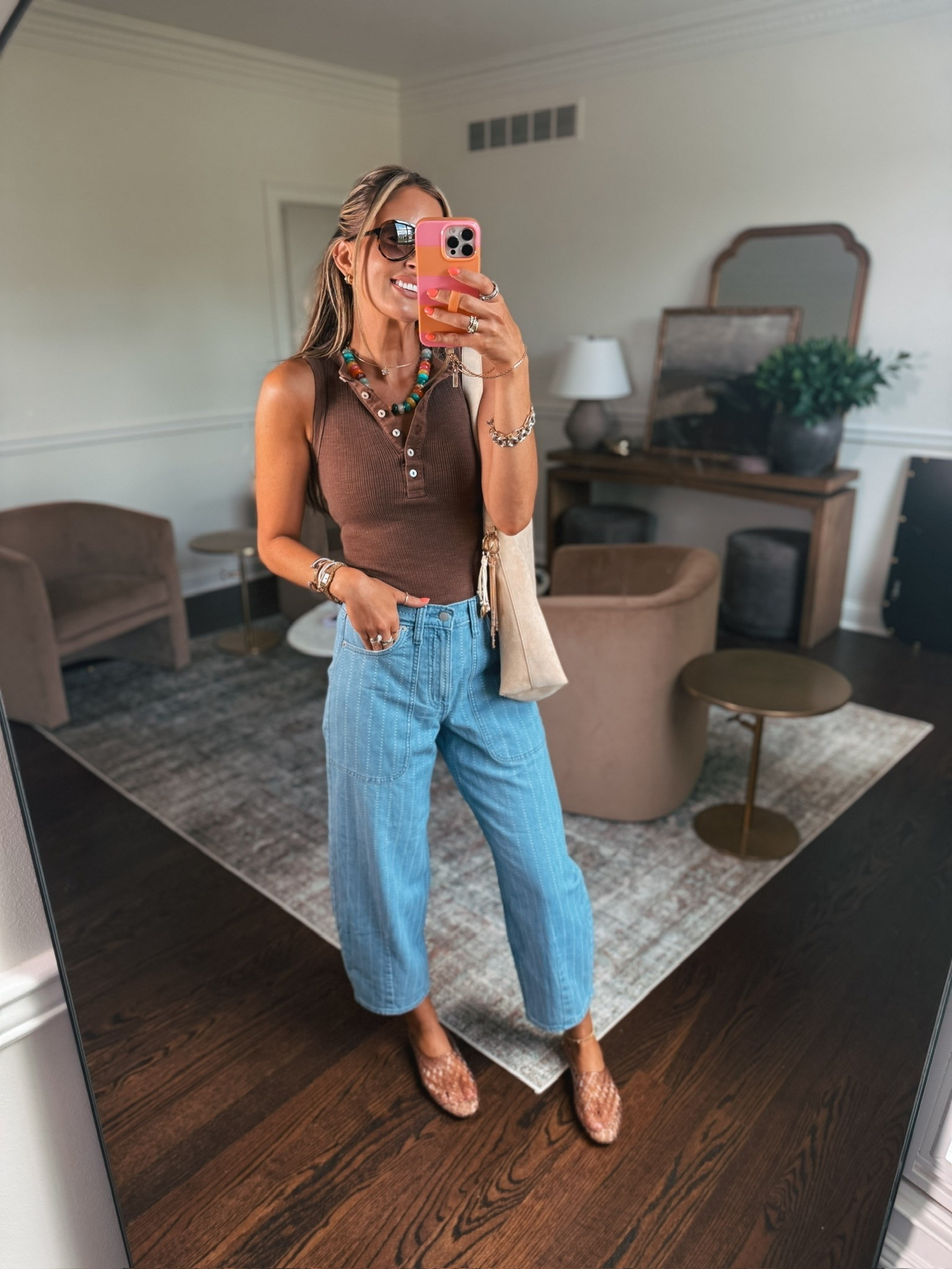 These new high-rise barrel leg jeans from Target are SO cute! They have white detailing going town like stripes making them both flattering and stylish. 
Summer outfit
Casual outfit

#LTKootd #LTKgrwm #LTKmomlife