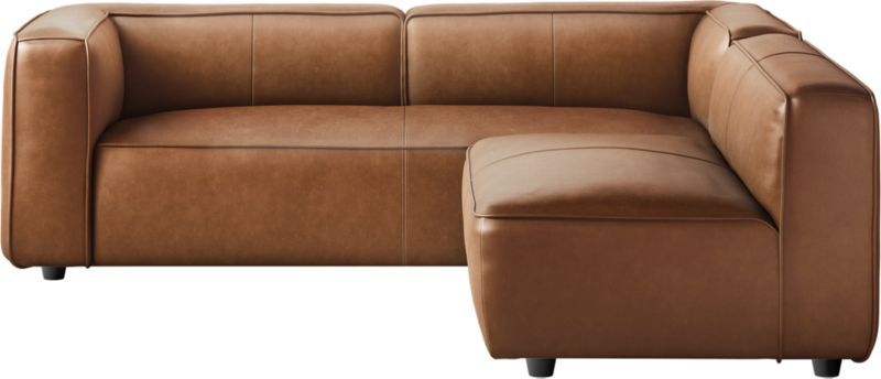 Lenyx 2-Piece Leather Sectional + Reviews | CB2 | CB2