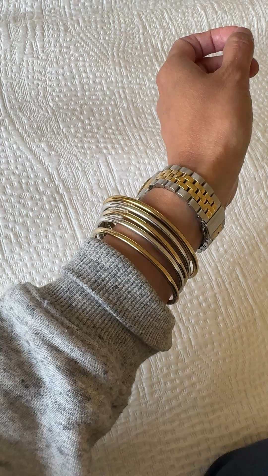 Favorite everyday bracelets on sale today. Lightweight and water resistant. I wear them almost daily. Comes in 2 or 5 pack; same or mixed metals. Size options available. I wear 6 inch. 


#LTKOver40