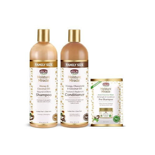 African Pride Moisture Miracle - For Natural Coils & Curls, Nourishes & Shines, Sulfate Free, Color Safe (3 in 1 Set) | Amazon (US)