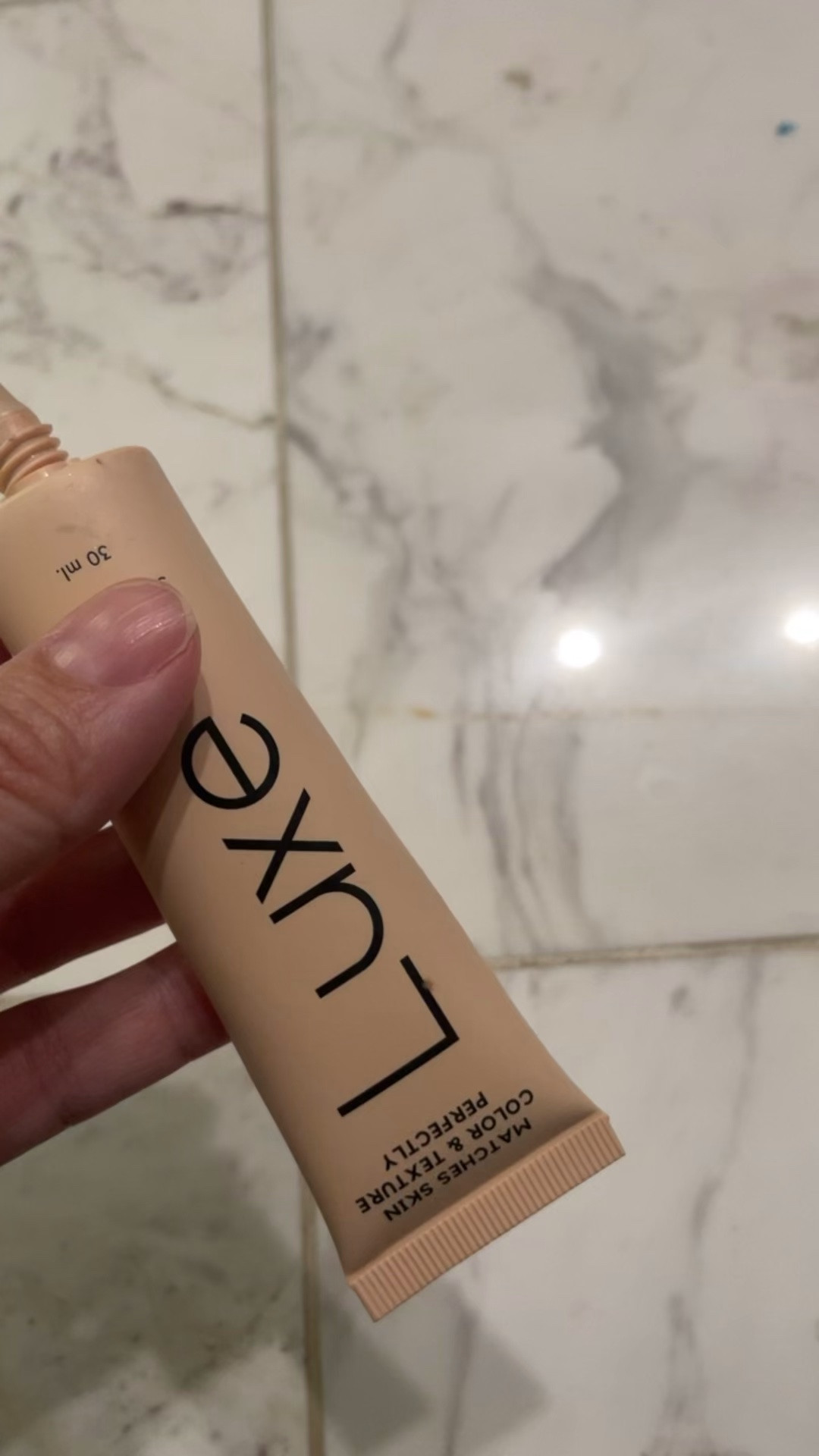 This is a new product that I got it is a color changing foundation so it goes on white and then it matches your skin tone and I really really love it. It’s like weight it’s easy to use. I brush it on with the brush and it’s so good at blending out. ￼

#LTKdayinmylife #LTKselfcare #LTKmomlife