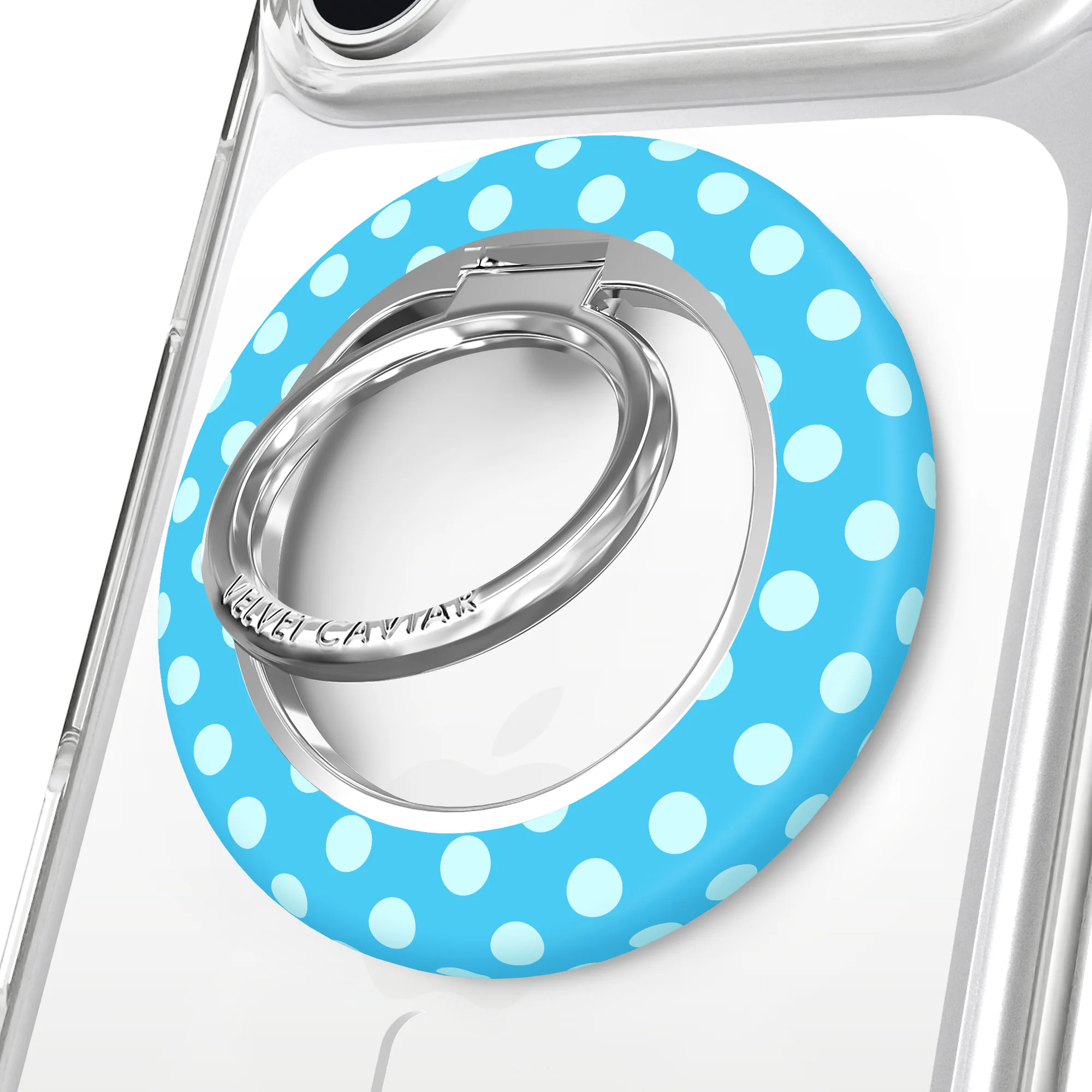 Aquamarine Polka Dot  MagSafe Grip Ring | Velvet Caviar