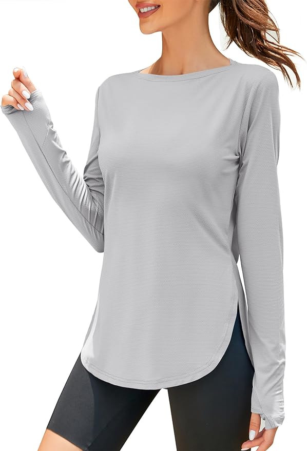 ZHENWEI Women's Long Sleeve Sun Shirt UV Protection Workout Tops Lightweight UPF 50+ Golf Gym Hik... | Amazon (US)