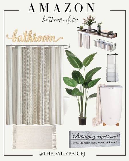 These bathroom additions would be great for any bathroom space! I love this boho shower curtain and these wooden shelves to add to your bathroom decor. Really make your bathroom a spa oasis with this towel warmer. 

Bathroom decor, bathroom signs, bathroom towel holder, bathroom lights, bathroom furniture

#LTKSeasonal #LTKhome #LTKstyletip