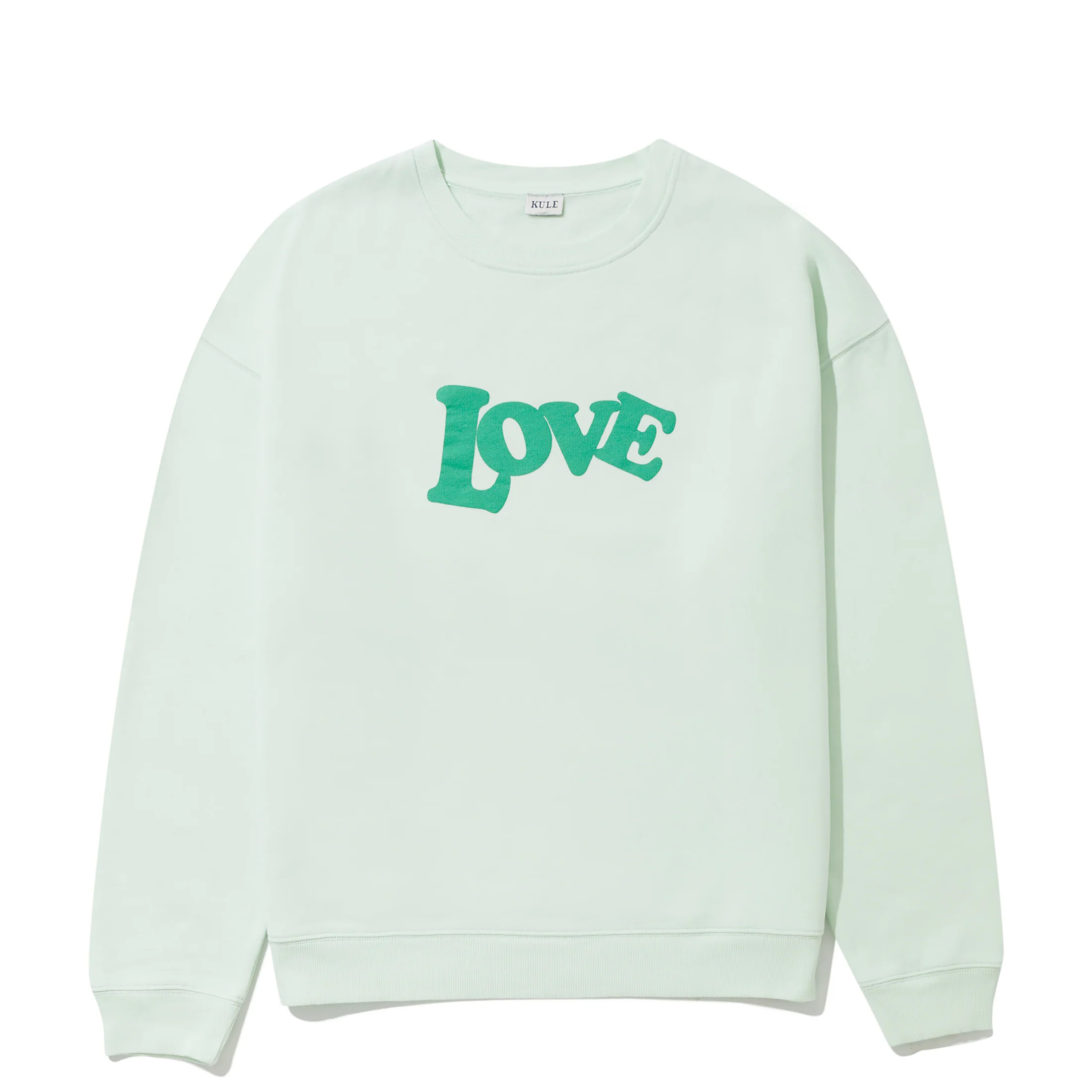 The Oversized 70's LOVE Sweatshirt - Mint | KULE (US)