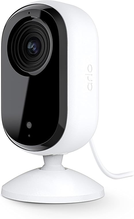 Arlo Essential Security Camera 2K | Indoor Only| 2nd Gen | Baby Monitor & Pet Camera | Wired Auto... | Amazon (US)