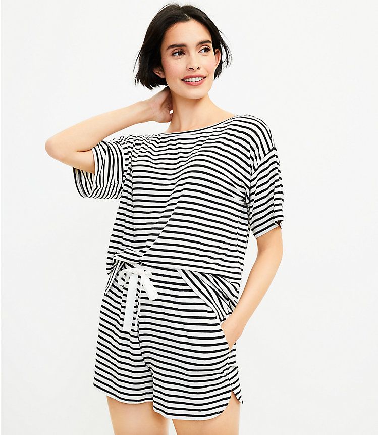 Striped Pajama Tee | LOFT | LOFT