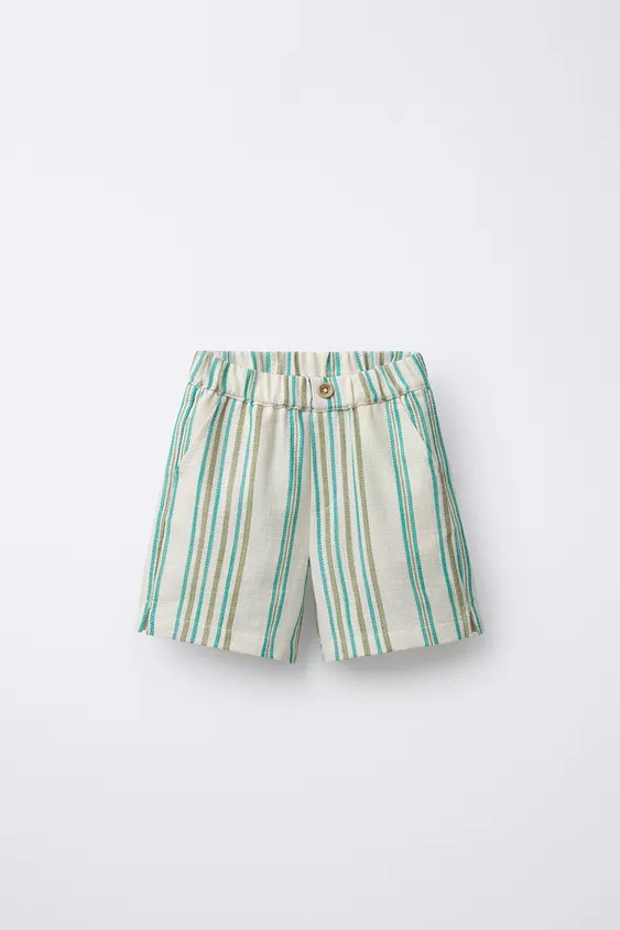 SHORT À RAYURES TEXTURÉ | Zara FR