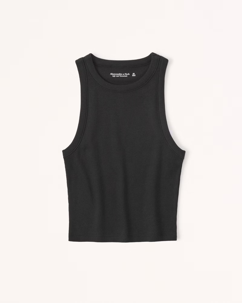 Essential Rib High-Neck Tank | Abercrombie & Fitch (US)
