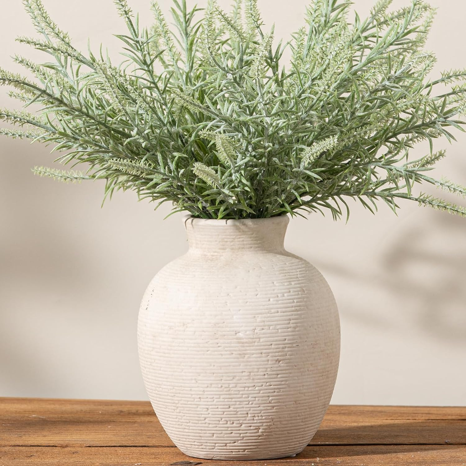Ceramic Flower Vase Home Decor - Farmhouse Table Vases Rustic Vintage Living Room Kitchen Bedroom Decorations for House Book Shelf Office Coffee Desk Dining Fireplace (7.4" Rustic) | Amazon (US)