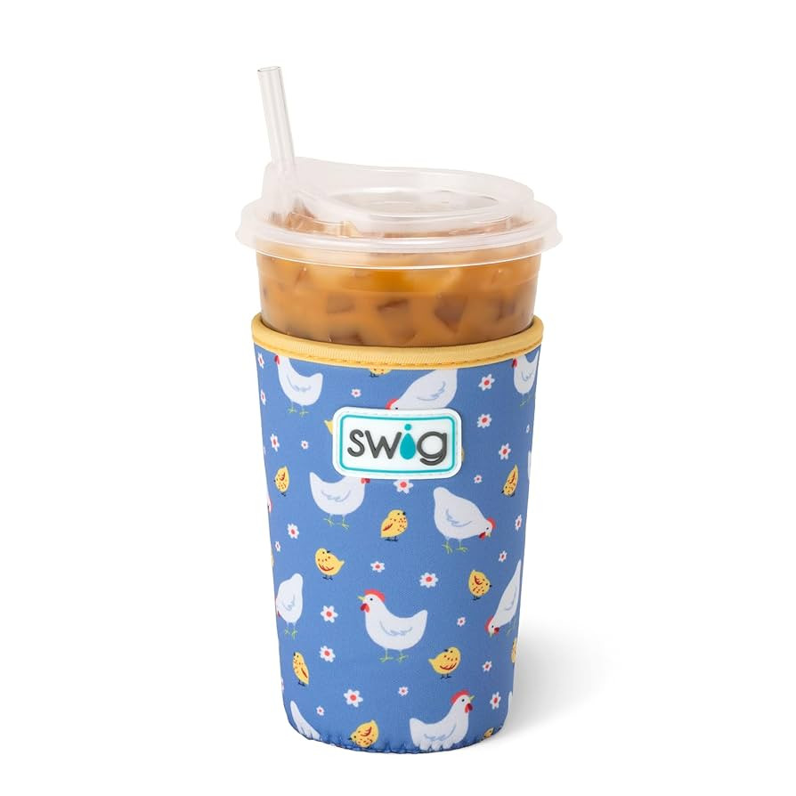 Swig Life Medium Iced Cup Coolie, Standard 22oz Iced Coffee Cup Insulator Sleeve with Handle, Neo... | Amazon (US)