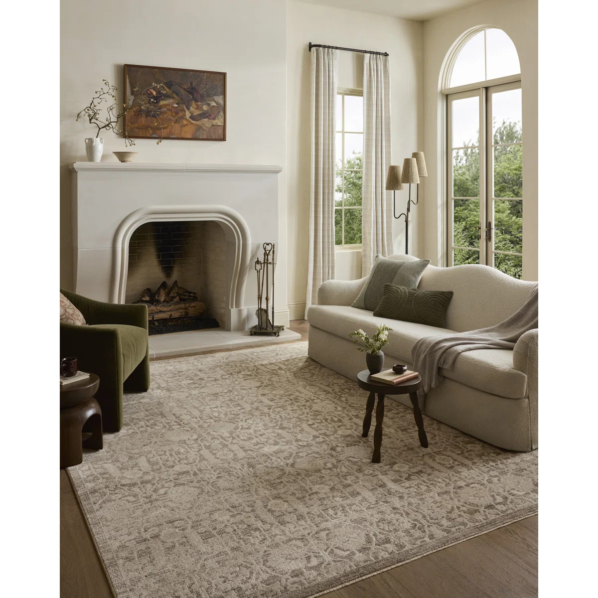 Loloi Clarisse Fog / Bone Area Rug | Wayfair North America