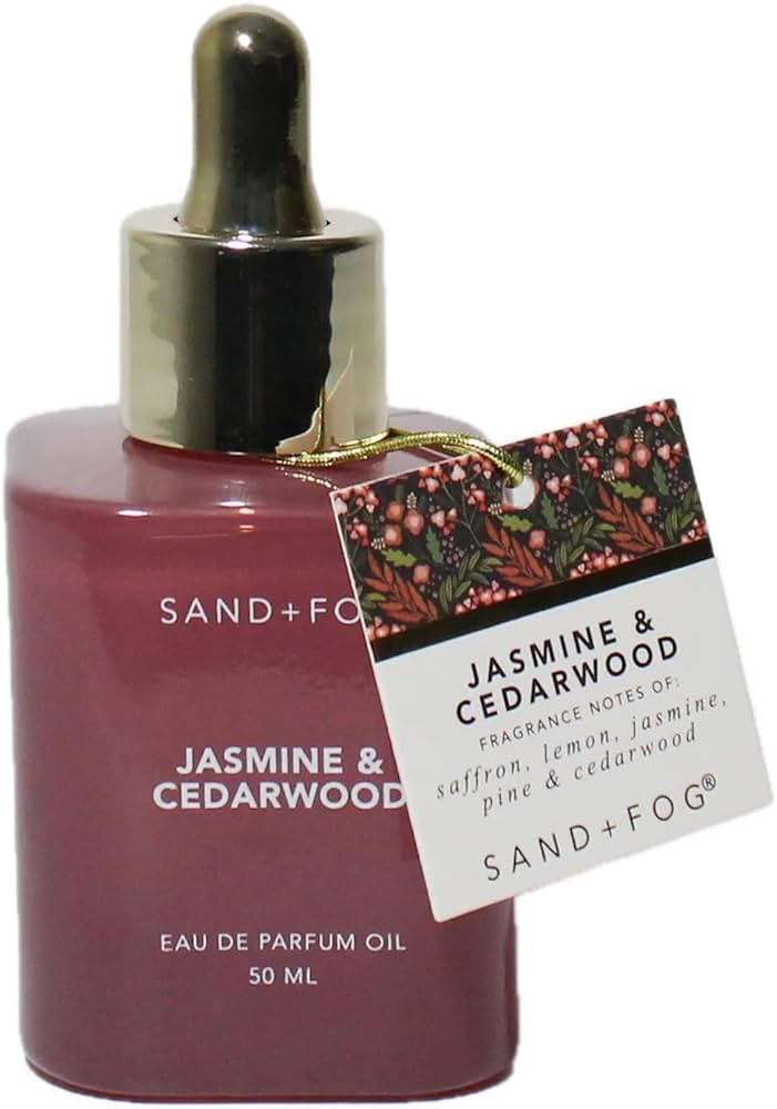 Sand + Fog Jasmine & Cedarwood Eau de Parfum Oil, 1.7oz, Dropper Bottle | Amazon (US)