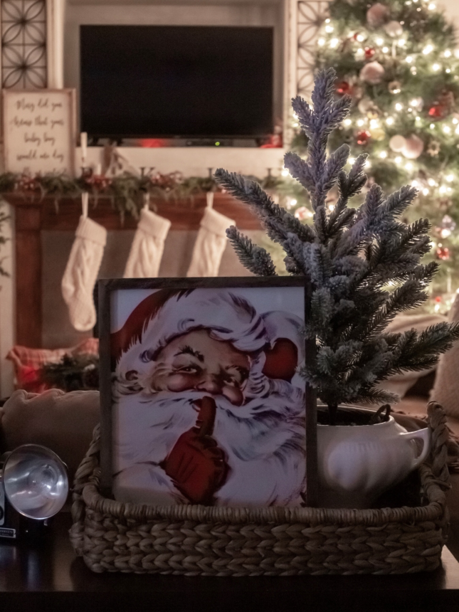 This cute framed Santa sign is one of my favorite Christmas decorations! 🎅🏻 

#LTKHoliday #LTKHome #LTKSeasonal