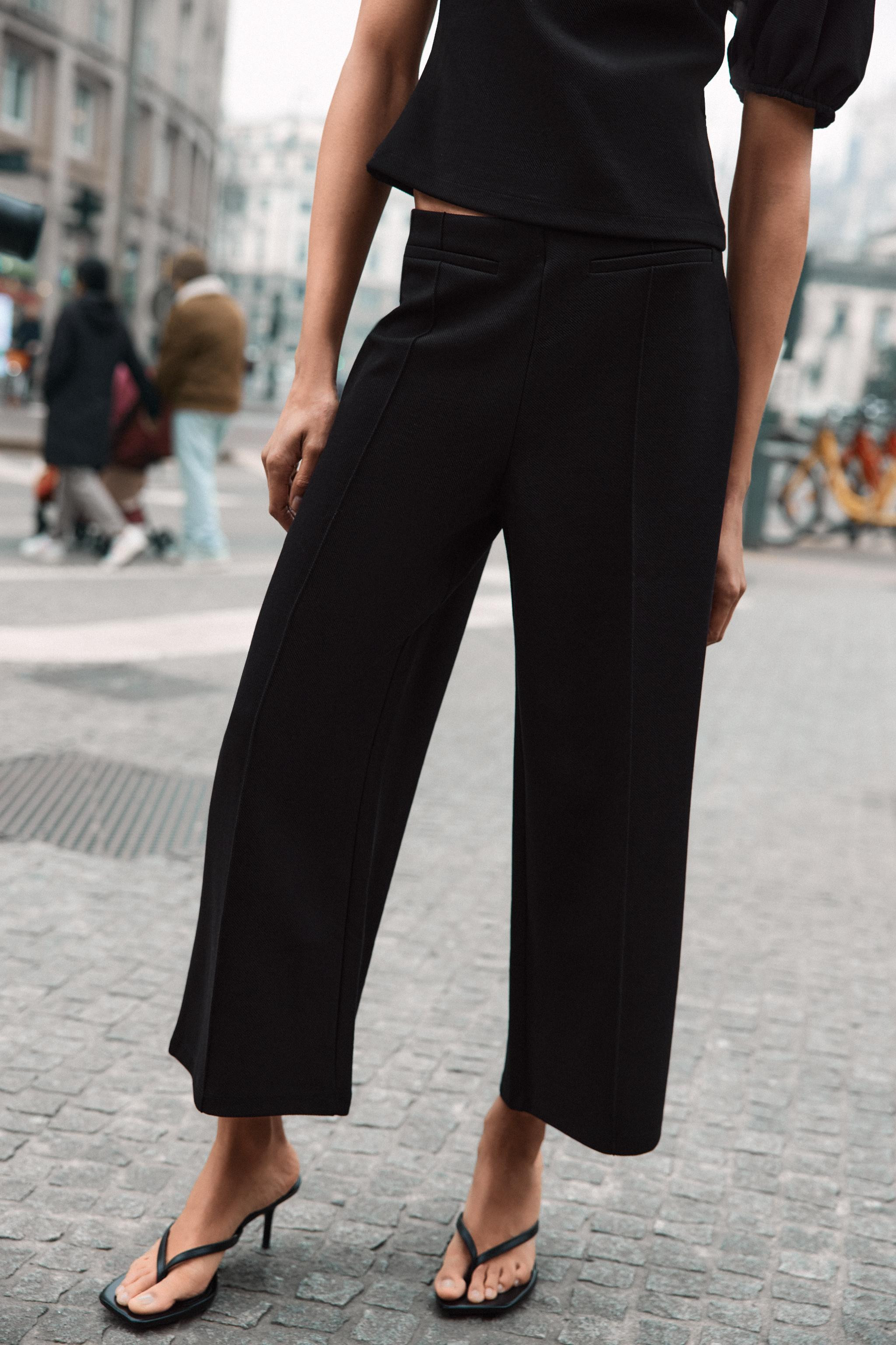 LEATHER STRAPPY HEEL SANDALS | Zara UK