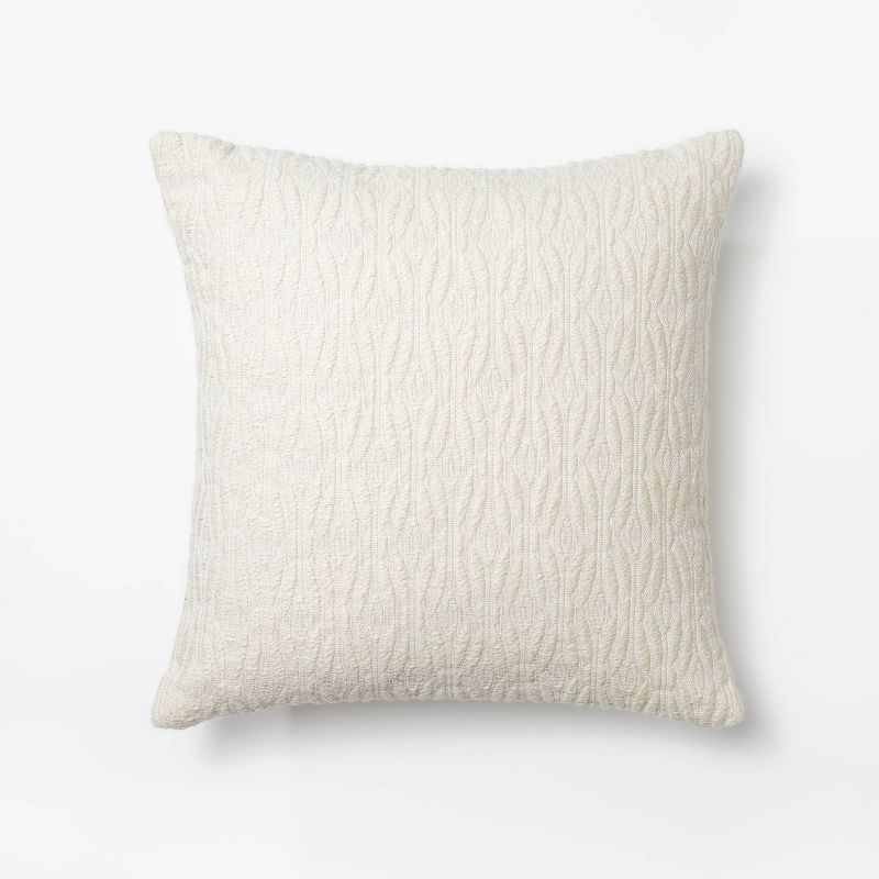 Woven Diamond Jacquard Throw Pillow Cream - Threshold™ designed with Studio McGee | Target