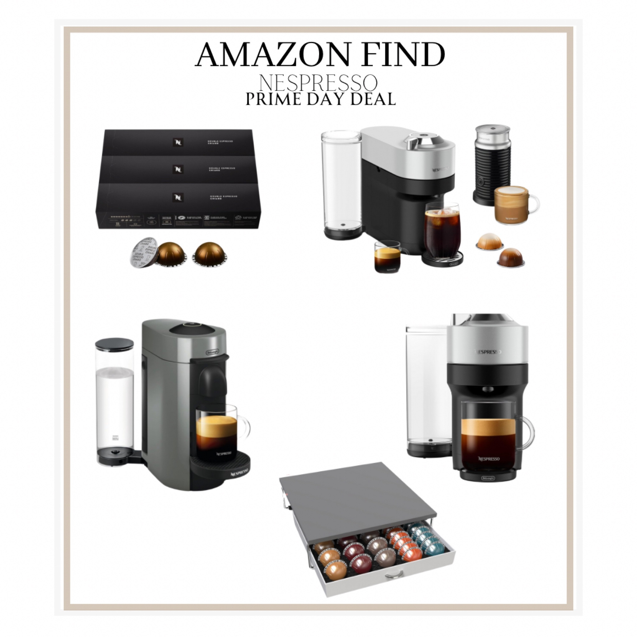 EARLY PRIME DAY DEAL nespresso machine and accessories. we use ours daily and absolutely love it! the coffee tastes amazing and it’s so easy to use  

#LTKSaleAlert #LTKxPrimeDay #LTKHome