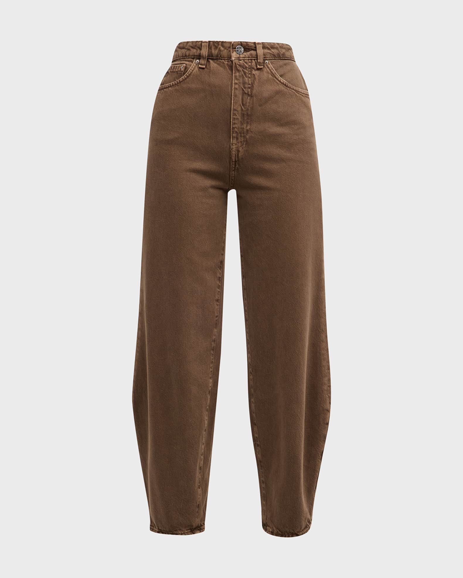 Barrel-Leg Denim Pants | Neiman Marcus