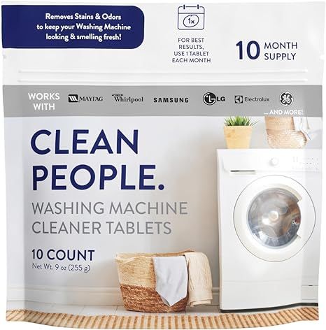 Clean People Washing Machine Cleaner - Eco Friendly Washer Machine Cleaner Tablets for Removing O... | Amazon (US)