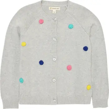 Kids' Pom Pom Cotton Cardigan | Nordstrom