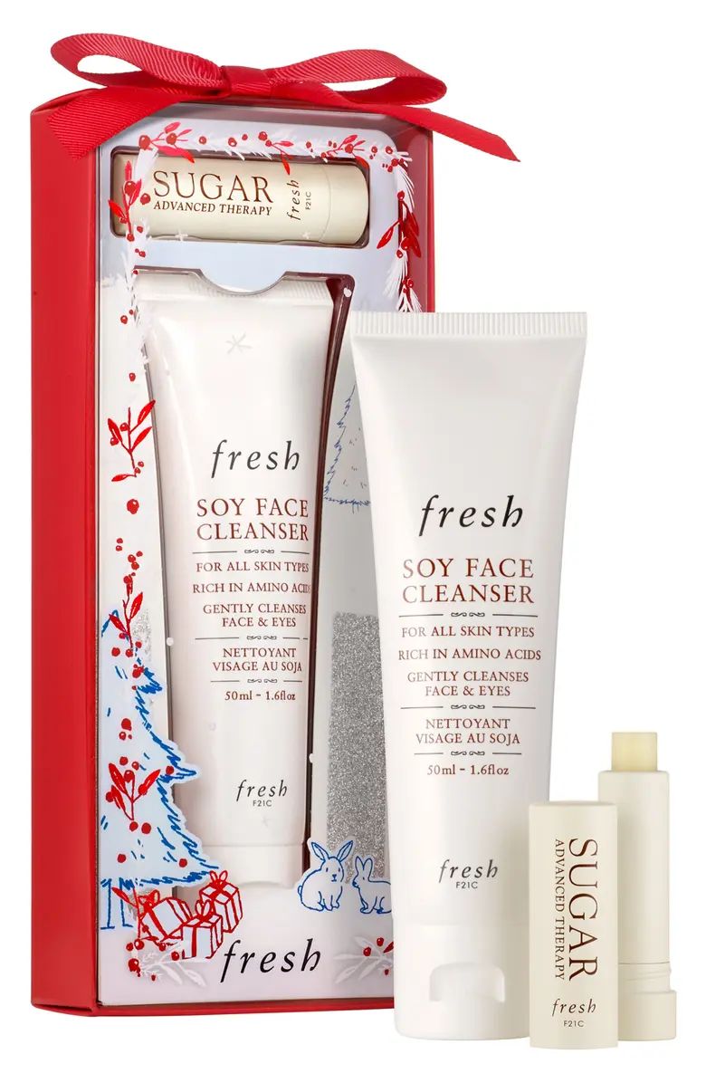 Travel Size Soy Face Cleanser & Sugar Lip Treatment Advanced Therapy Set | Nordstrom