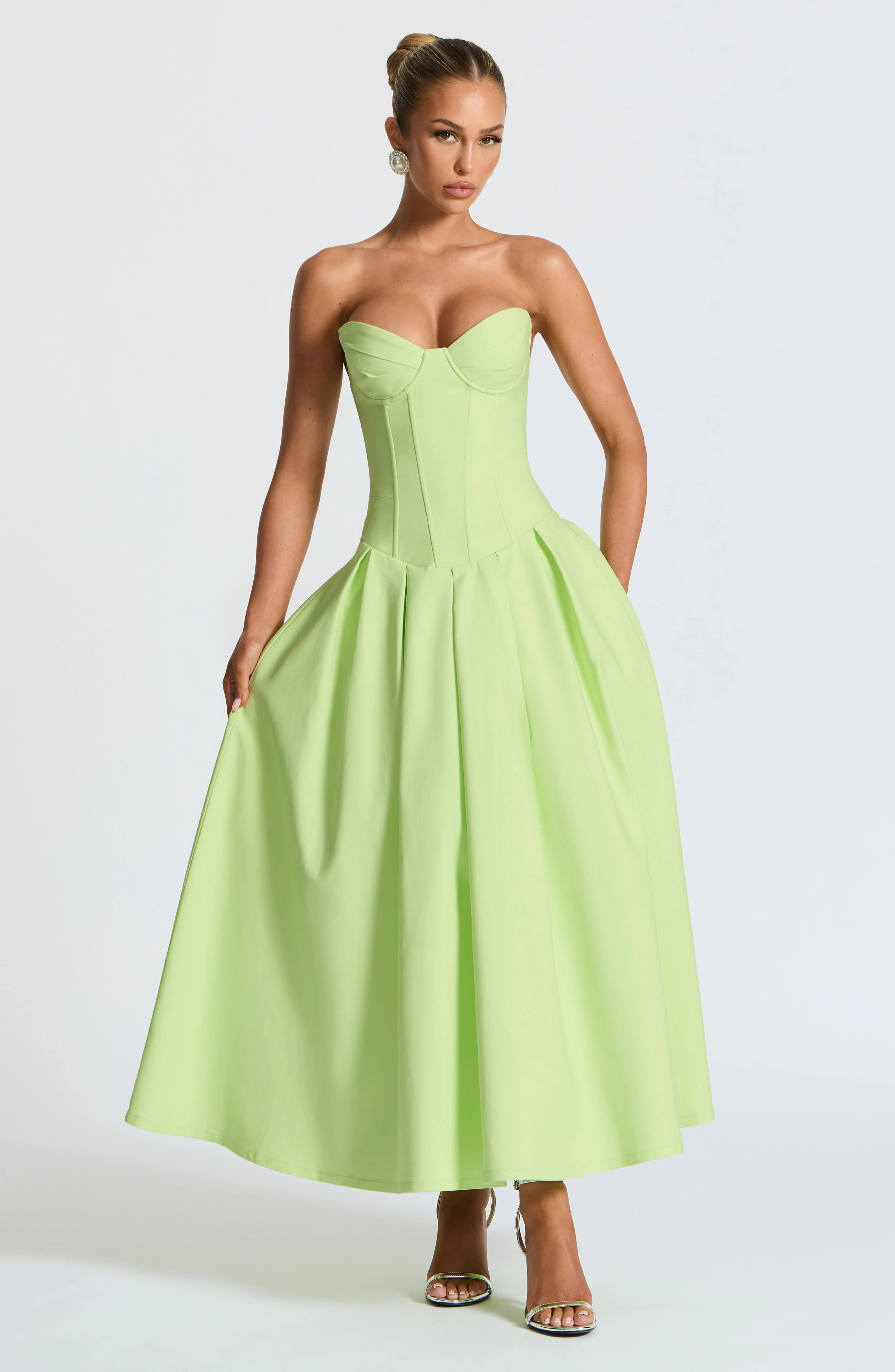 Salma Midi Dress - Lime | Babyboo (global)