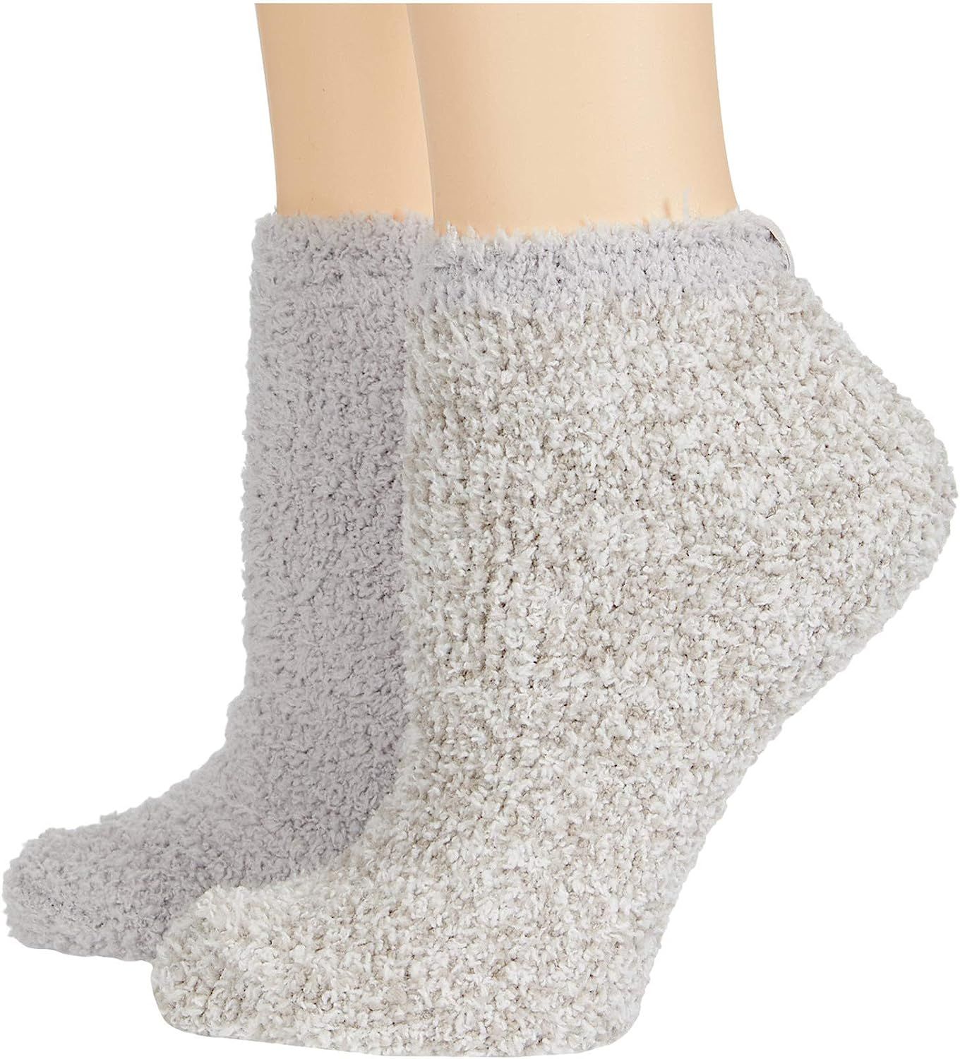 Barefoot Dreams CozyChic 2 Pair Tennis Sock Set, Plush Socks, Set of 2 | Amazon (US)