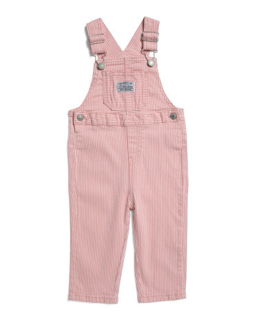Infant Girls Railroad Stripe Overalls | TJ Maxx