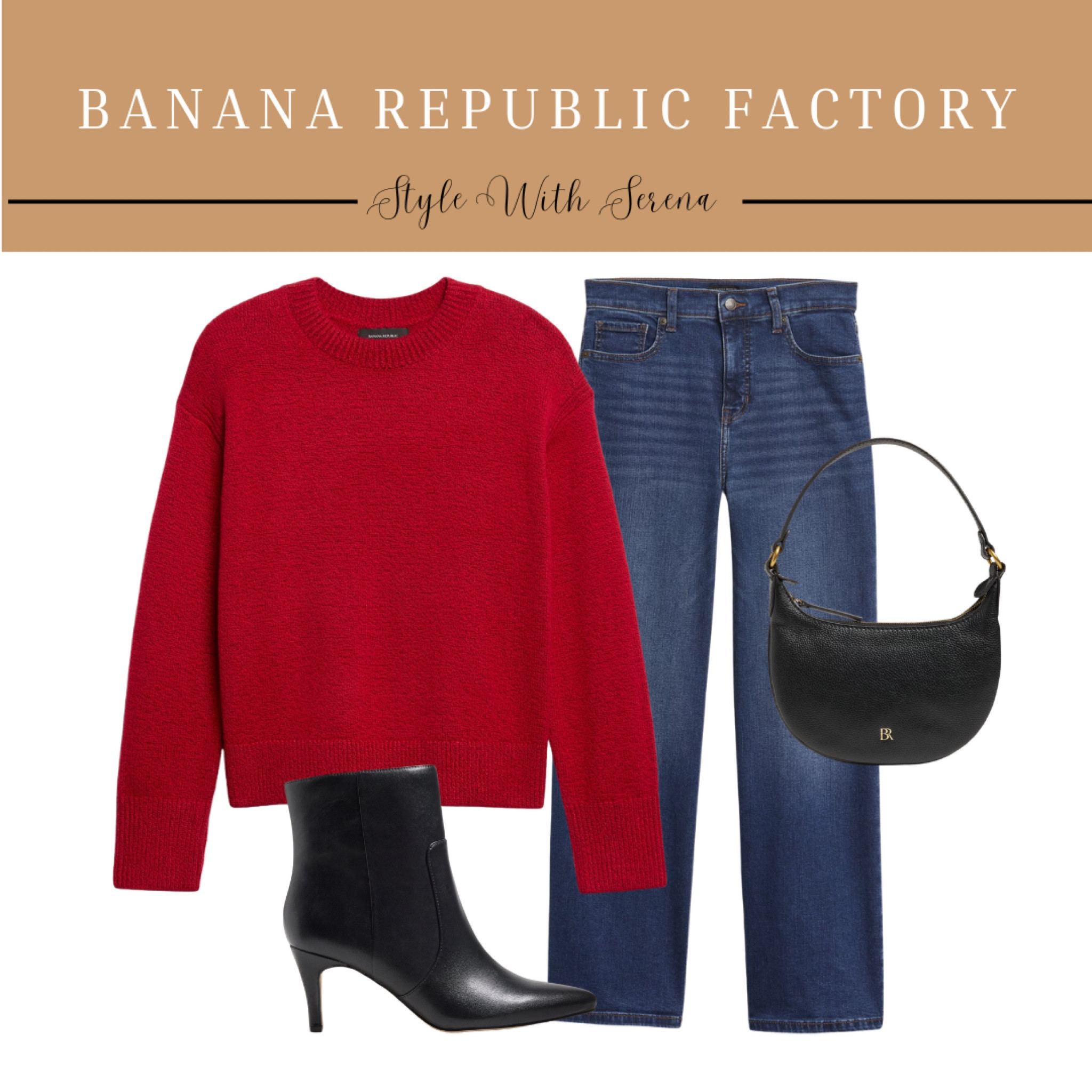 Banana Republic factory, sweater, jeans, booties, purse, red sweater, holiday outfit, sale 

#LTKHoliday #LTKSaleAlert #LTKStyleTip