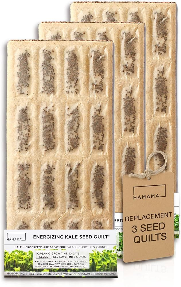 HAMAMA Superfood Seed Quilts, Pack of 3, Organic & Non-GMO Microgreen Seeds - Grow Fresh Microgre... | Amazon (US)