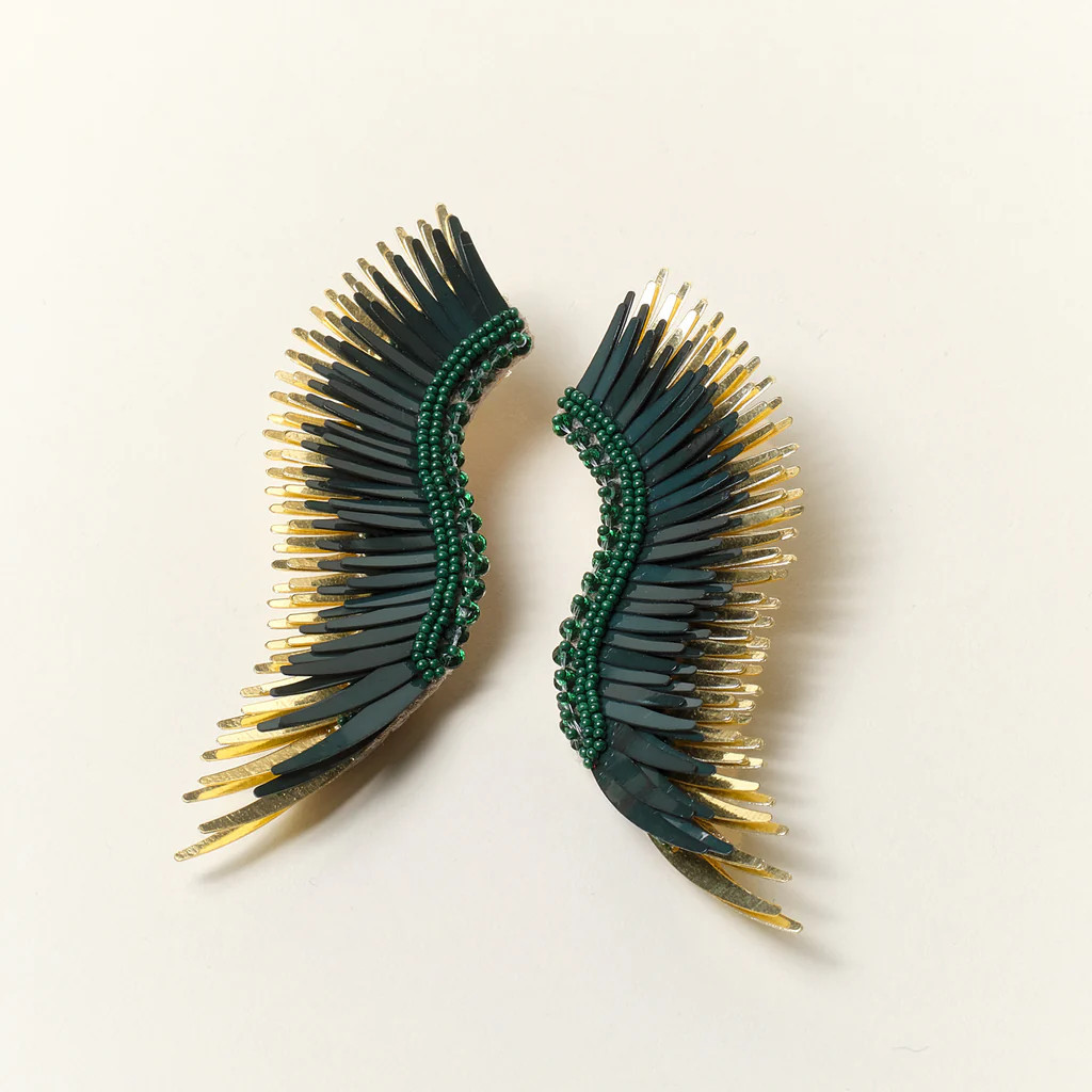 Madeline Earrings Emerald Gold | Mignonne Gavigan