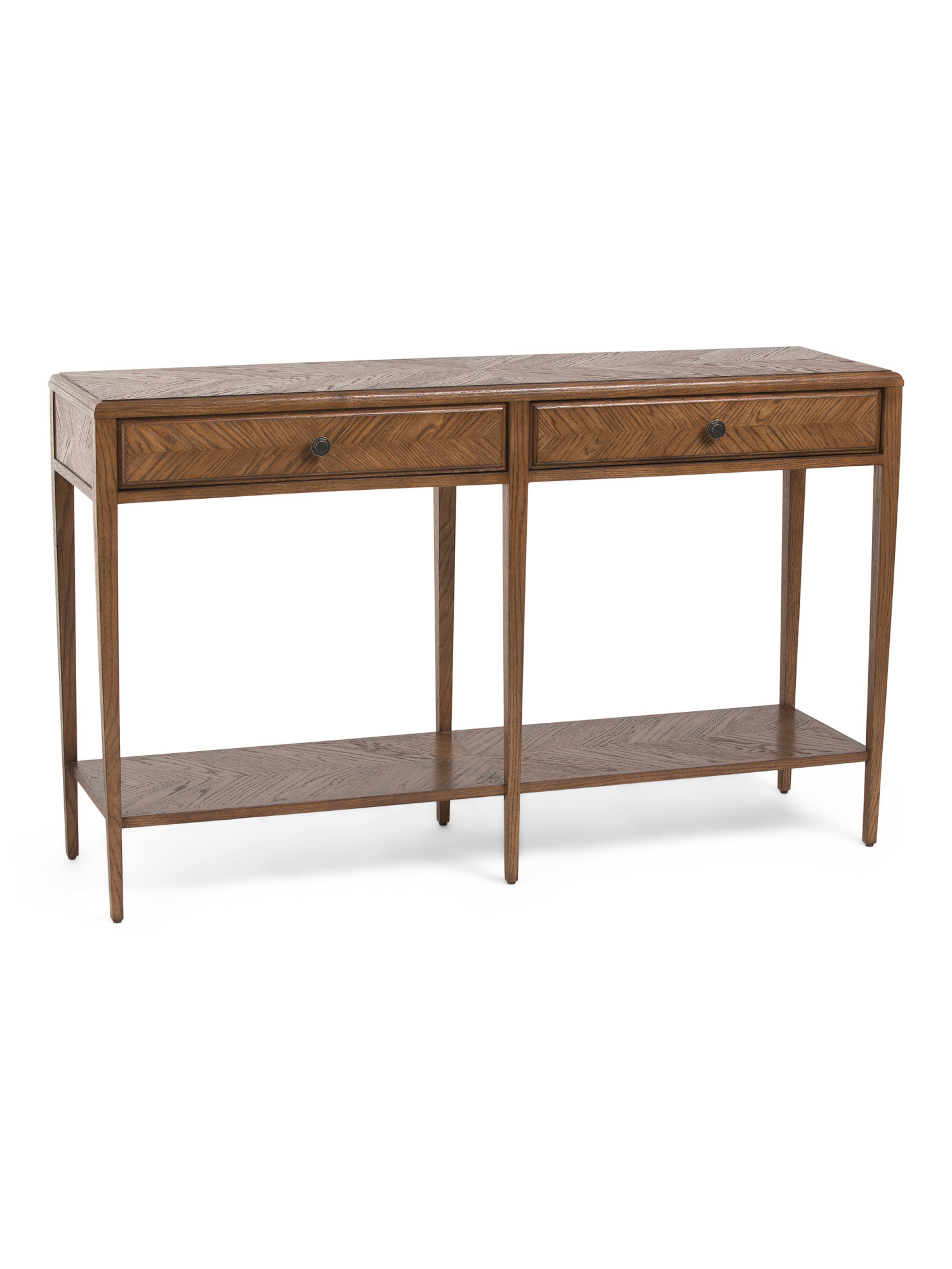 56.5x16x34 Nova Oak Two Frieze Drawers Console Table | TJ Maxx