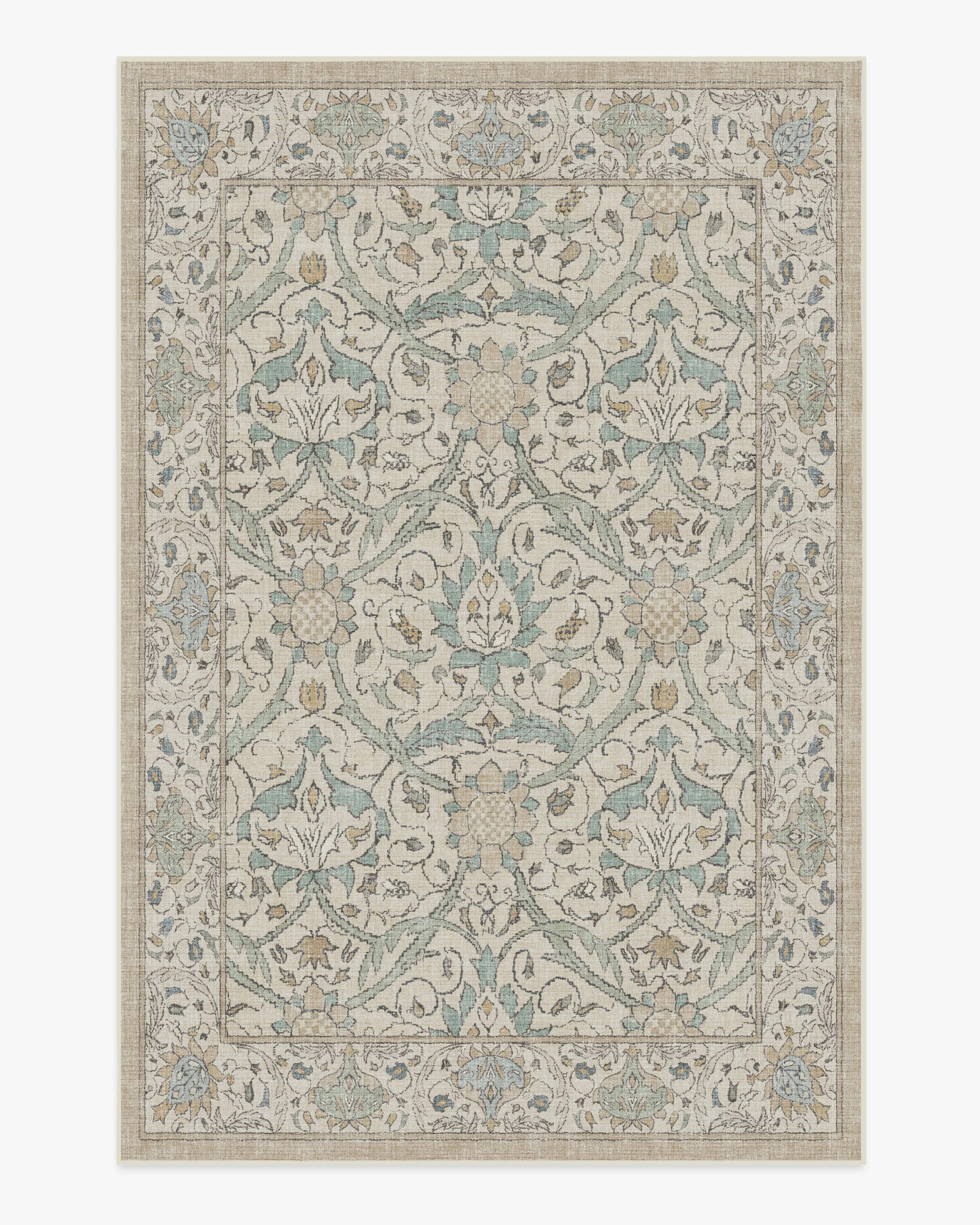 Montreal Natural Jade Rug by Morris & Co. | Ruggable US | Ruggable
