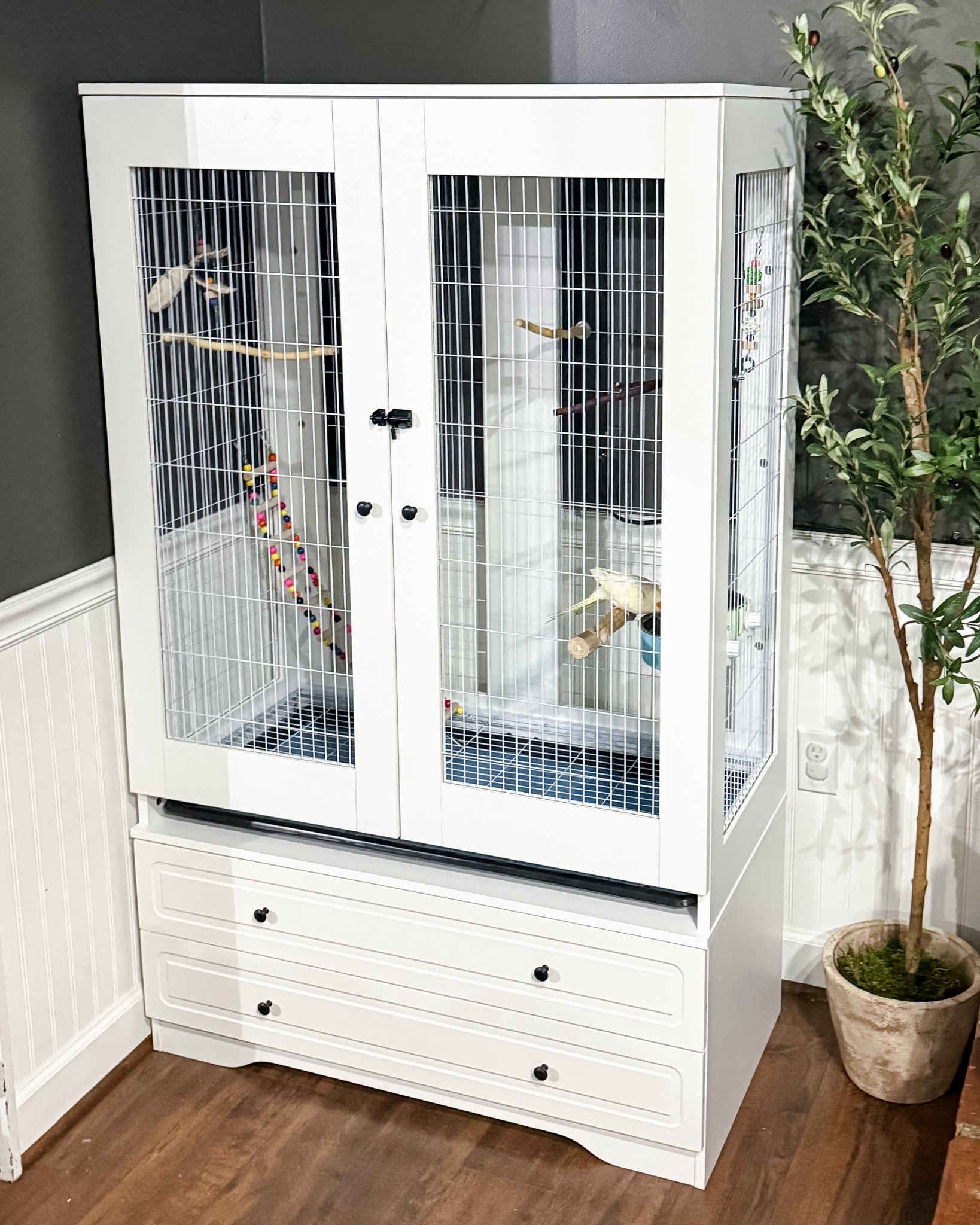 ✨ Stylish + Functional ✨
This bird cage cabinet is the perfect blend of home décor and pet care. 🤍🐦 It looks like furniture but gives your birds a spacious, safe home with plenty of room for toys and perches. The built-in drawers are perfect for storing food, treats, and supplies—no more clutter!

Would you put this in your living room or sunroom? 🌿

#BirdCageCabinet #HomeWithPets #PetFurniture #LTKHome #BirdMomLife


#LTKHome #LTKSaleAlert #LTKPets